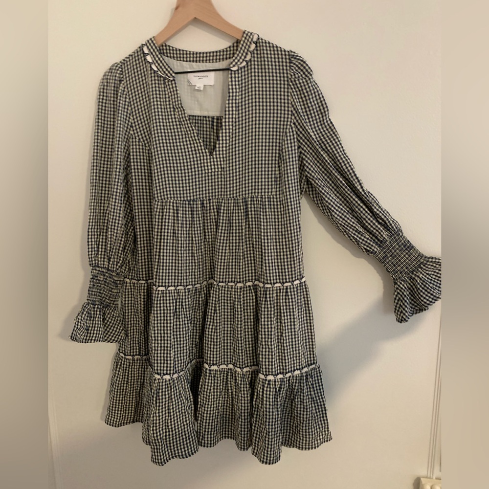 Pomander Place Navy Gingham Kenzo Dress